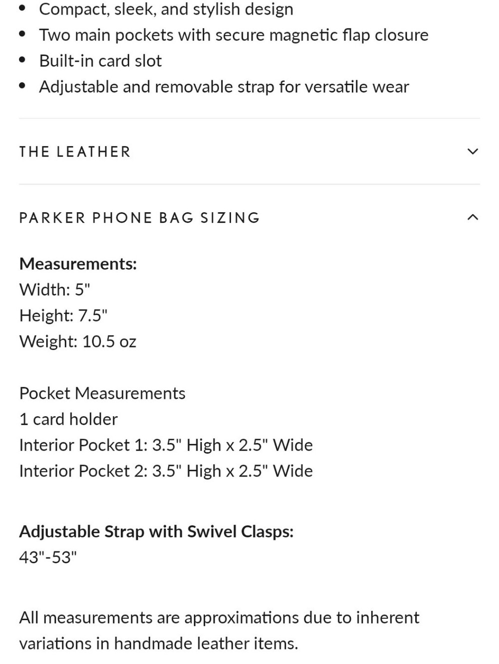 Portland Leather Goods Parker Phone Bag Boreal - Picture 13 of 15